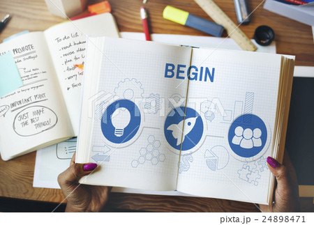 Start Up Business Rocket Ship Graphic Concept 24898471