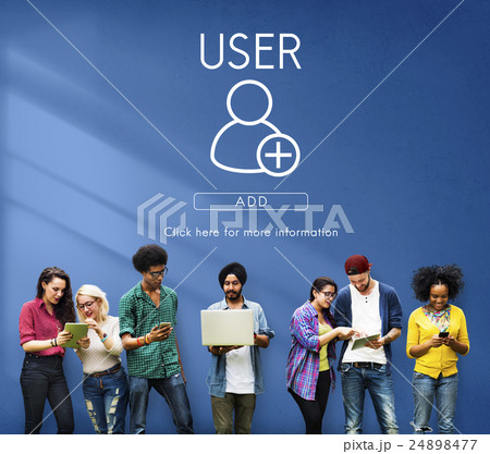 Add Friends Social Media Graphic Concept 24898477
