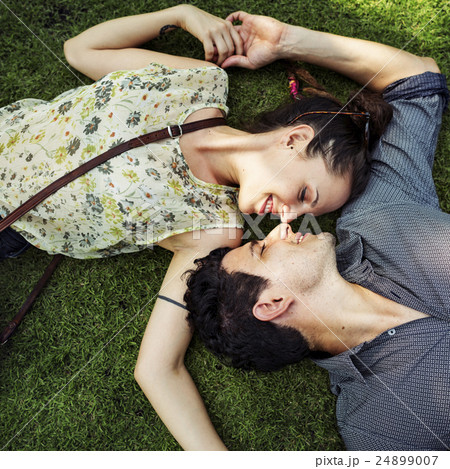 Laying Down Couple Destiny Relationship Relax Concept Laying Down Couple Destiny Relationship Relax Concept 24899007