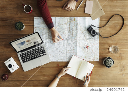 Map Travel Trip Destination Direction Planning Concept 24901742