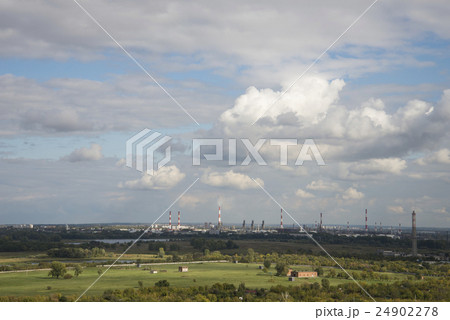 factory pipes on a background of nature factory pipes on a background of nature 24902278