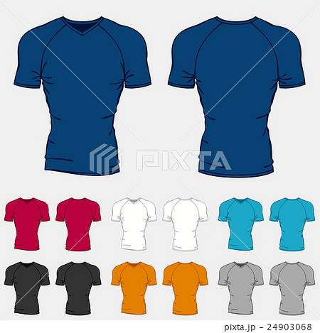 Set of colored t-shirts templates for men 24903068