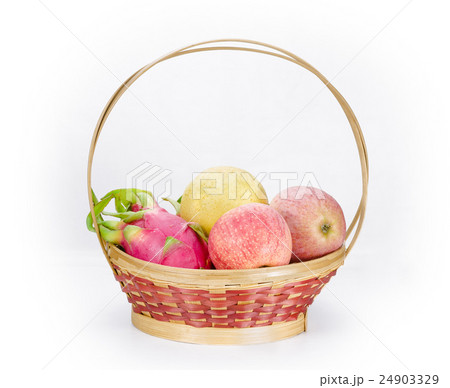 multi-fruits in basket on white background multi-fruits in basket on white background 24903329