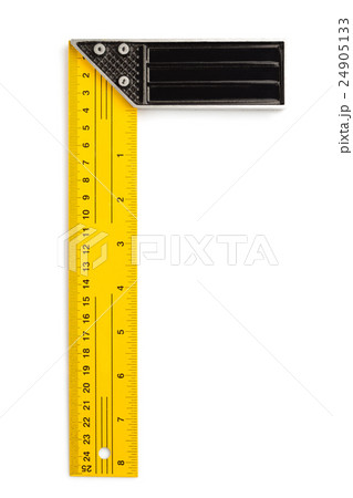 ruler set square isolated on white 24905133
