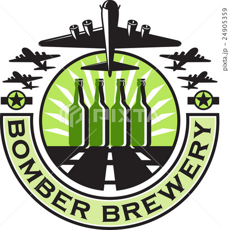 B-17 Heavy Bomber Beer Bottle Brewery Retro 24905359