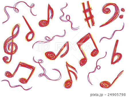 Music notes doodles 24905798
