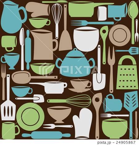 Kitchen utensils seamless pattern 24905867