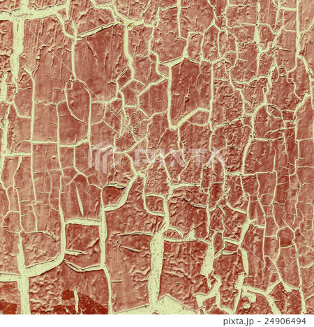cracked paint on the concrete wall 24906494