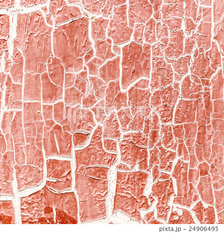 cracked paint on the concrete wall 24906495