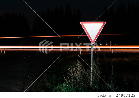 Road sign give way Road sign give way 24907125