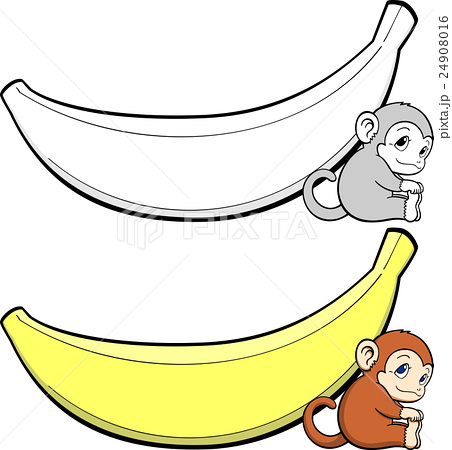 サルとバナナのイラスト素材
