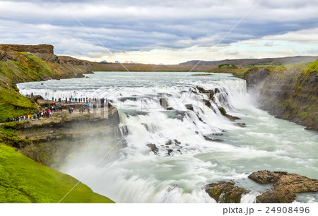 Gullfoss Waterfall in the canyon of Hvita river Gullfoss Waterfall in the canyon of Hvita river 24908496