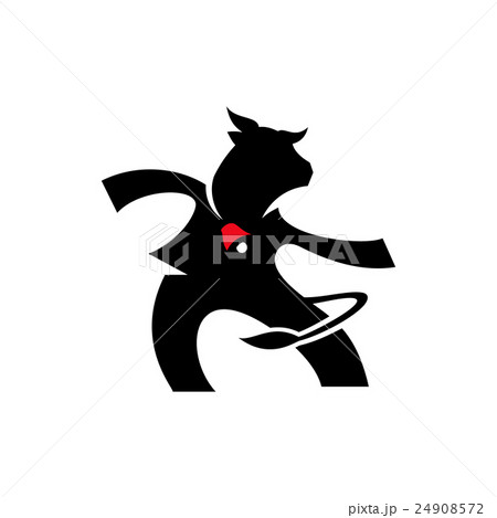 Dancing cow sign 24908572