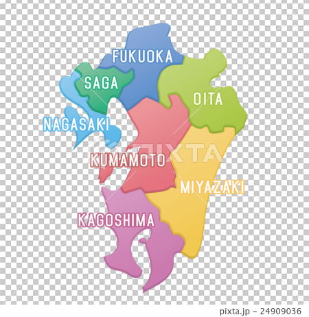 九州立体マップ_色分け 24909036