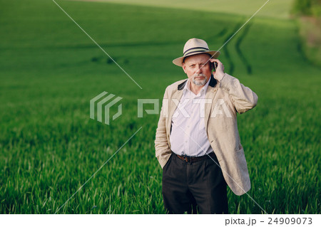 old man in field old man in field 24909073