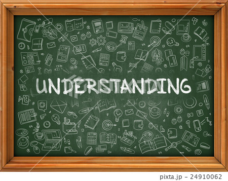 Green Chalkboard with Hand Drawn Understanding. Green Chalkboard with Hand Drawn Understanding. 24910062