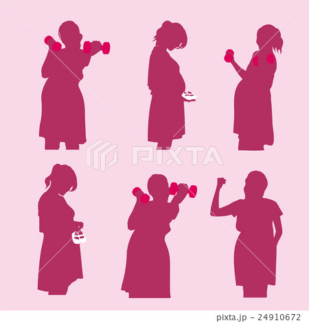pregnant woman silhouette 24910672