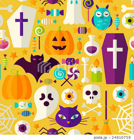 Halloween Party Seamless Pattern 24910759
