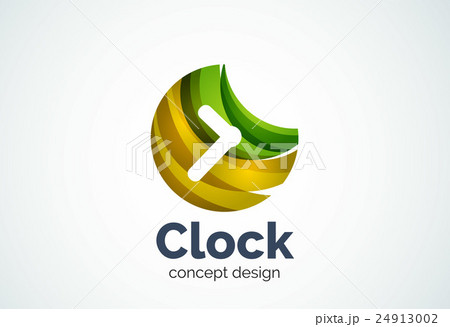 Clock logo template, time management business 24913002