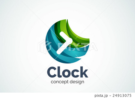 Clock logo template, time management business 24913075
