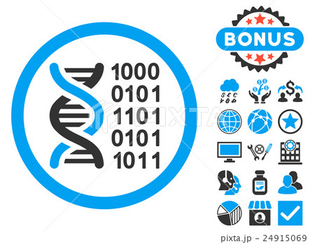 Genetical Code Flat Vector Icon with Bonus 24915069