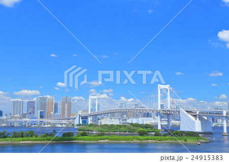 東京　都市風景　【お台場・レインボーブリッジ】 24915383