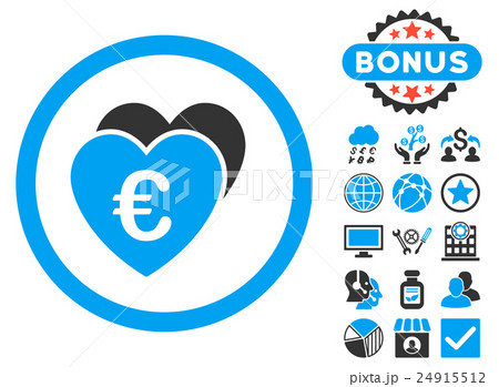 Euro Favorites Flat Glyph Icon with Bonus Euro Favorites Flat Glyph Icon with Bonus 24915512