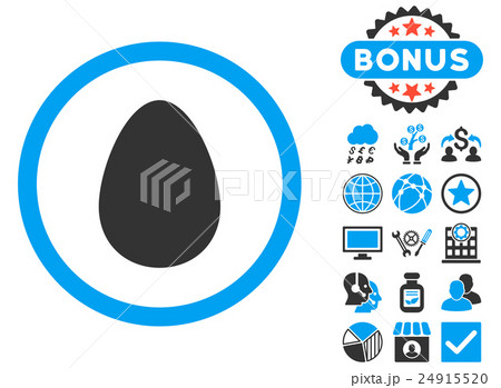 Egg Flat Glyph Icon with Bonus 24915520
