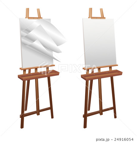 Wooden easel on a white background Wooden easel on a white background 24916054