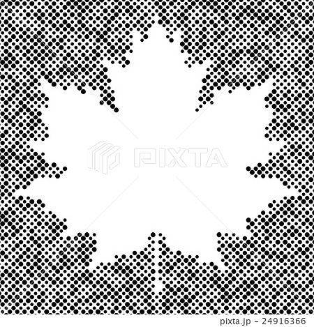 Maple leaf isolated halftone autumn background Maple leaf isolated halftone autumn background 24916366
