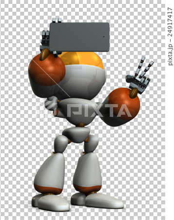 自分撮りするキュートなロボット 24917417