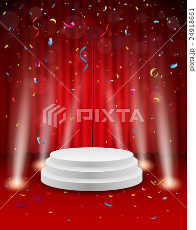 Stage background with confetti and light 24918661