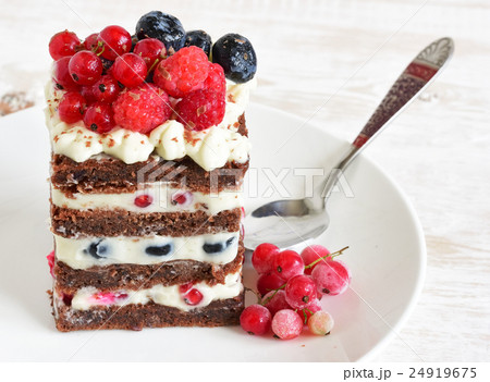 homemade cake with berries homemade cake with berries 24919675