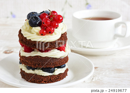 homemade cake with berries 24919677