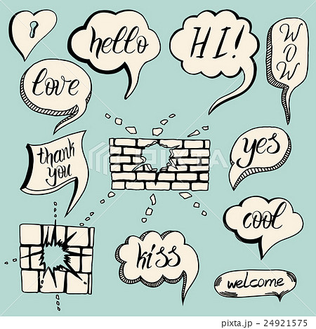 set of speech bubbles 24921575
