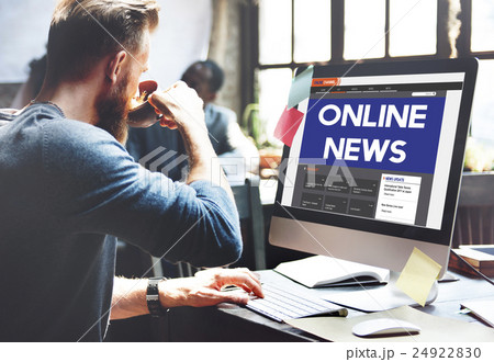 Live Broadcast Media News Online Concept 24922830