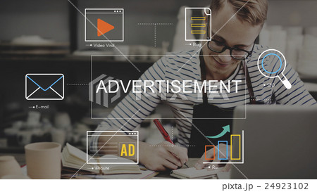 Social Media Advertisement Connection Concept Social Media Advertisement Connection Concept 24923102