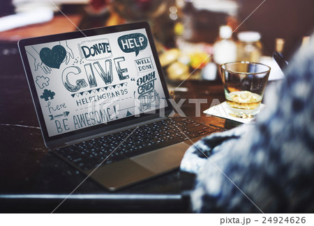 Give Charity Donation Graphic Concept 24924626