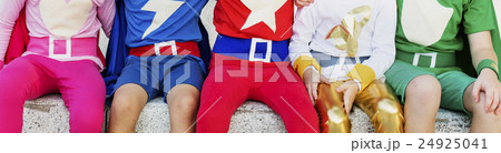 Superheroes Kids Friends Playing Togetherness Fun Concept Superheroes Kids Friends Playing Togetherness Fun Concept 24925041
