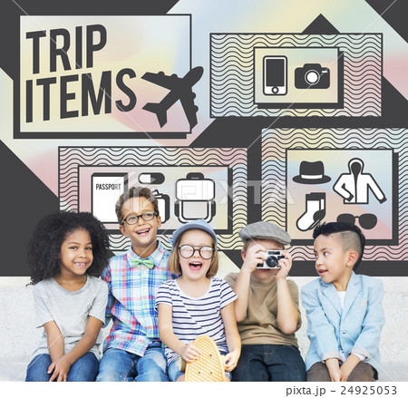 Travel Items Accessories Preparation List Concept 24925053
