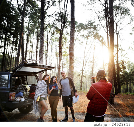 People Friendship Hangout Traveling Destination Camping Concept 24925315