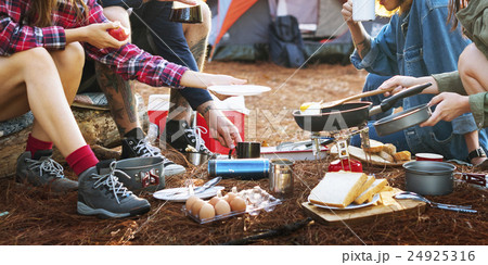 People Friendship Hangout Traveling Destination Camping Concept 24925316