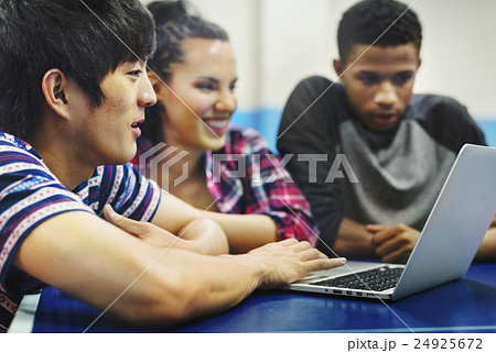 Teenage Using Laptop Surfing Internet Concept 24925672