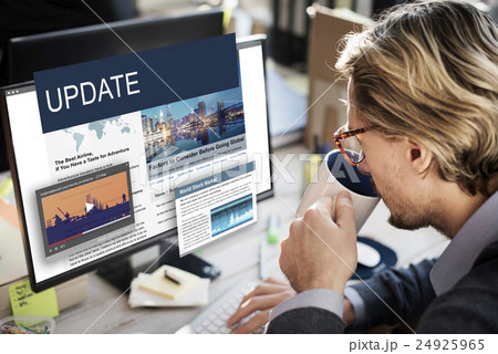 Update Trends Report News Flash Concept 24925965