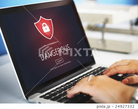 Beware Caution Dangerous Hacking Concept 24927332