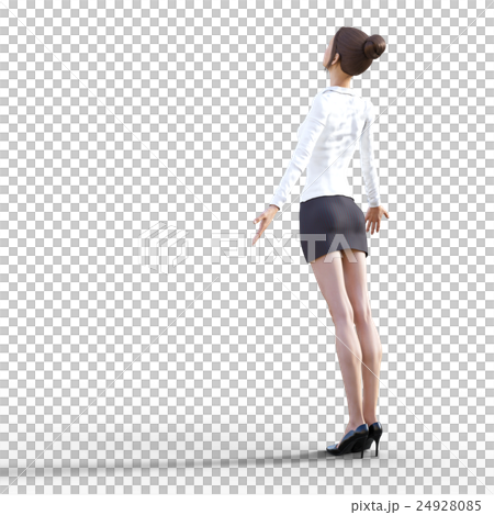 ポーズする綺麗な脚の女性 perming3DCGイラスト素材 ポーズする綺麗な脚の女性 perming3DCGイラスト素材 24928085