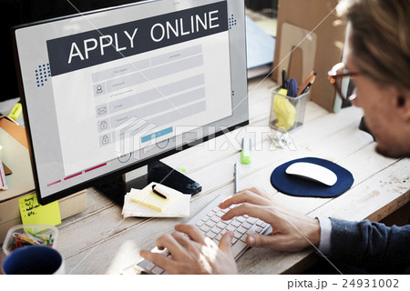 Apply Online Membership Registration Follow Concept Apply Online Membership Registration Follow Concept 24931002