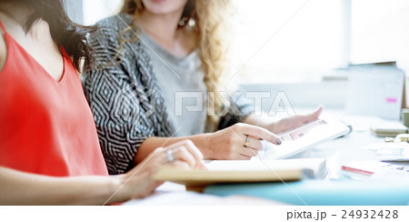 Women Friends Talking Using Tablet Concept 24932428