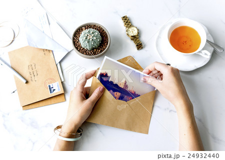 Postcard Letters Tea Desk Concept Postcard Letters Tea Desk Concept 24932440