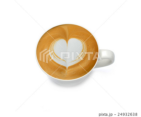 Latte Art, coffee isolated on white background Latte Art, coffee isolated on white background 24932638